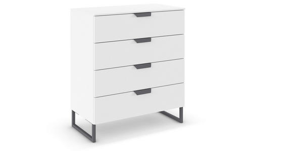 KOMMODE in 80/92/42 cm - Dunkelgrau/Weiß, Design, Holzwerkstoff/Metall (80/92/42cm) - Carryhome