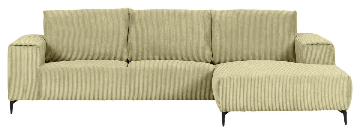 HÖRNSOFFA i manchester ljusgrön  - ljusgrön/svart, Klassisk, metall/textil (285/170cm) - MID.YOU