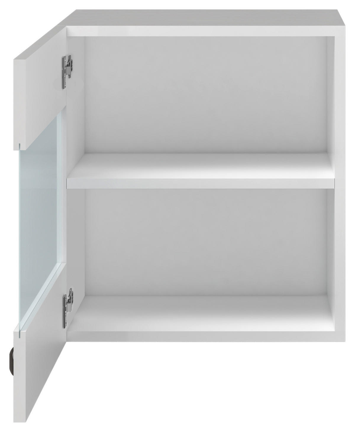 KÜCHENOBERSCHRANK 50/54,8/32 cm  in Weiß, Weiß Hochglanz  - Edelstahlfarben/Weiß Hochglanz, MODERN, Holzwerkstoff/Metall (50/54,8/32cm) - FlexWell