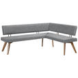 ECKBANK 170/160 cm  in Hellgrau, Wildeiche  - Wildeiche/Eichefarben, Design, Holz/Textil (170/160cm) - Venda