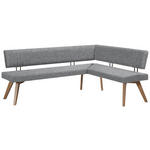 ECKBANK 170/160 cm  in Hellgrau, Wildeiche  - Wildeiche/Eichefarben, Design, Holz/Textil (170/160cm) - Venda