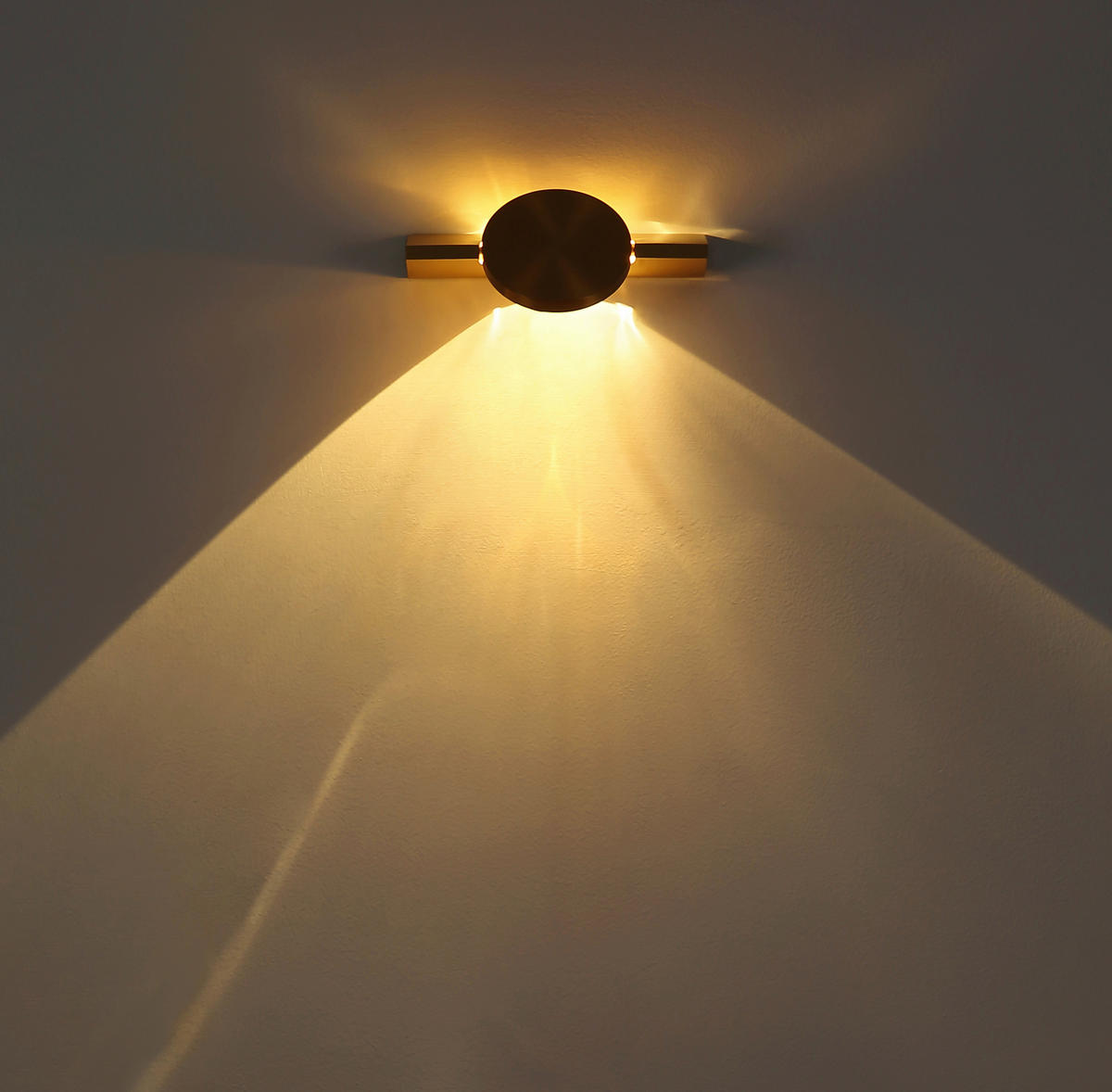 LED-WANDLEUCHTE Jasper 10/20 cm  - Messingfarben, Design, Metall (10/20cm) - Globo