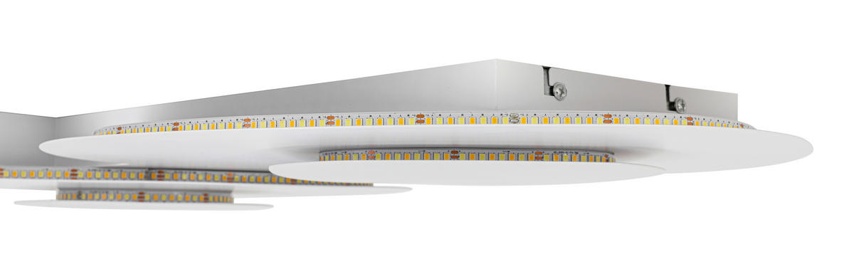 DECKENLEUCHTE    60/45/6 cm  - Weiß, Design, Kunststoff/Metall (60/45/6cm) - Collet's Monde