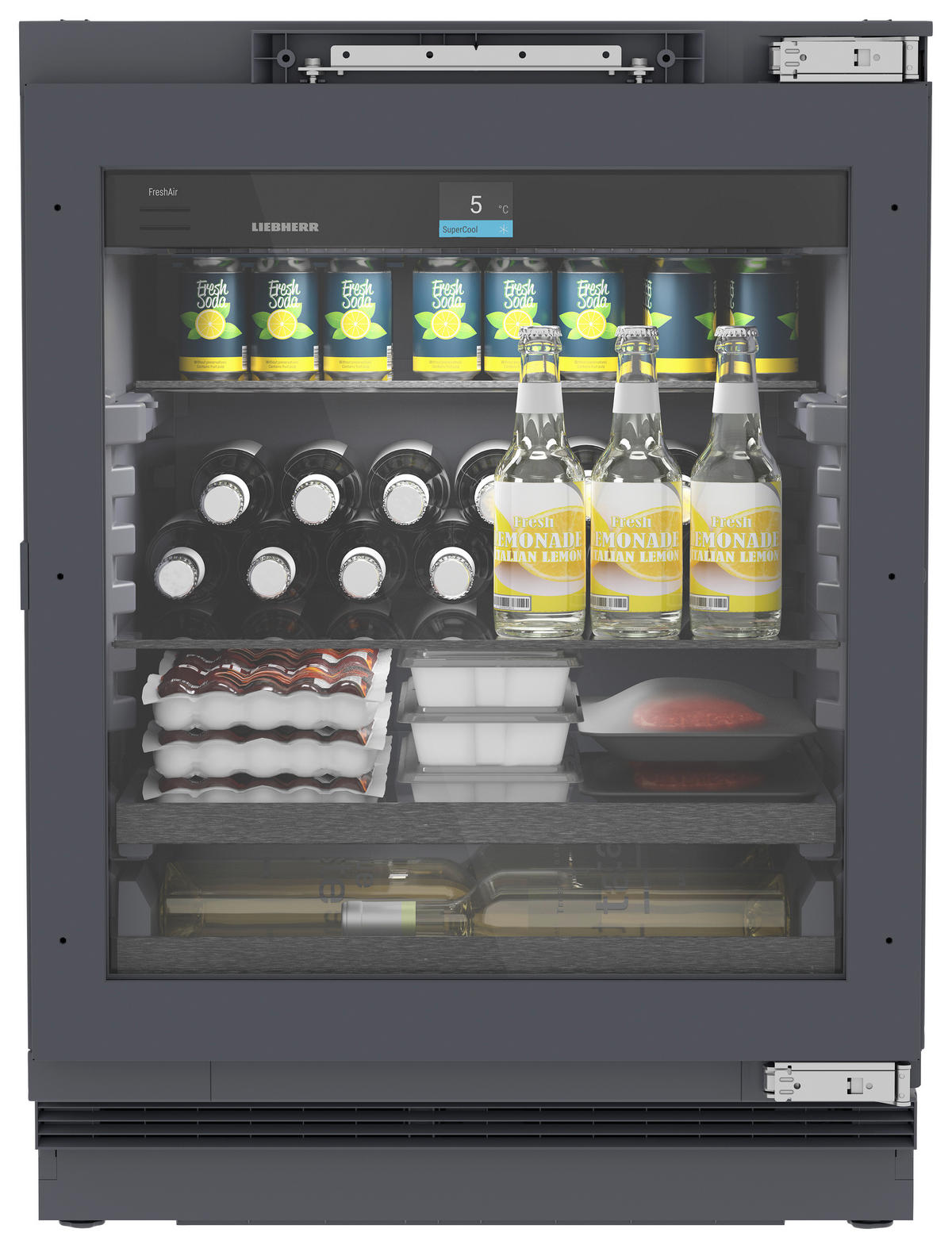 KÜHLSCHRANK 59,7/81,9/56,4 cm UORPR366I-20 Outdoor - Unterbaukühlschrank  - Anthrazit, Basics, Glas/Metall (59,7/81,9/56,4cm) - Liebherr