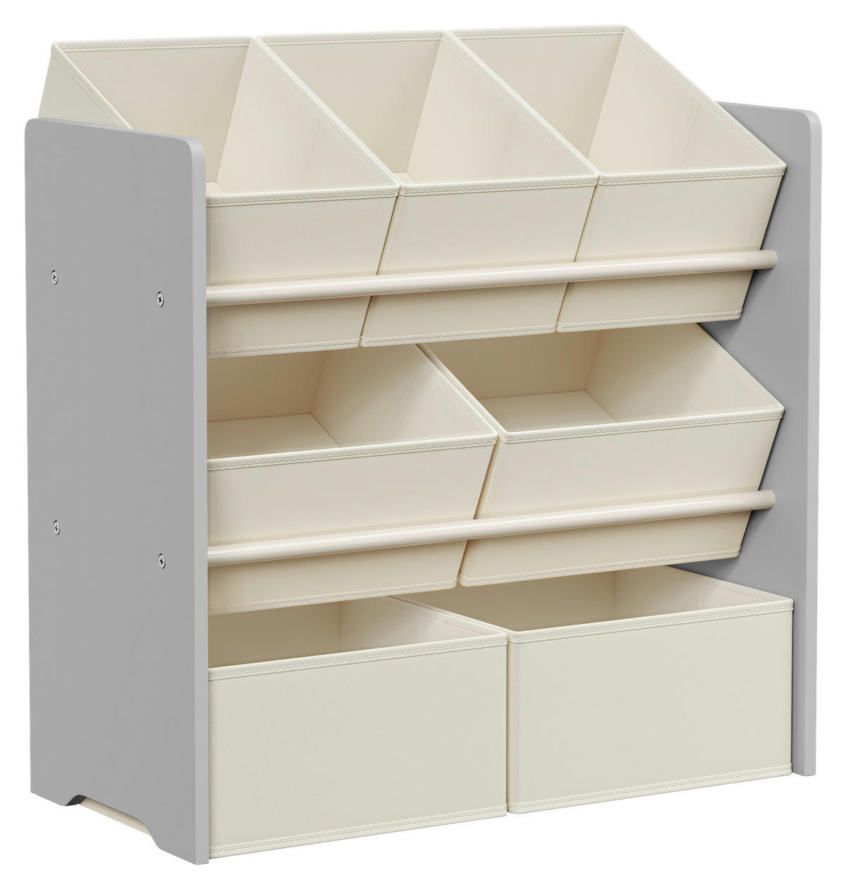 KINDERREGAL 62,5/60/29,5 cm  - Beige/Grau, MODERN, Holzwerkstoff/Textil (62,5/60/29,5cm) - MID.YOU
