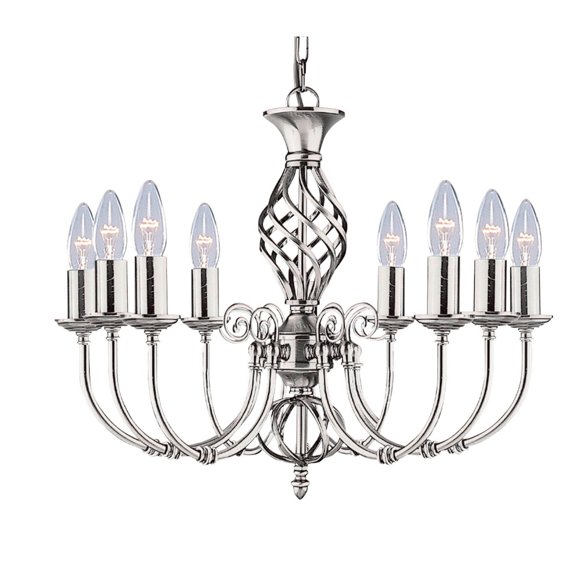 HÄNGELEUCHTE Zanzibar 62/62/44 cm   - Silberfarben, Design, Metall (62/62/44cm) - Searchlight