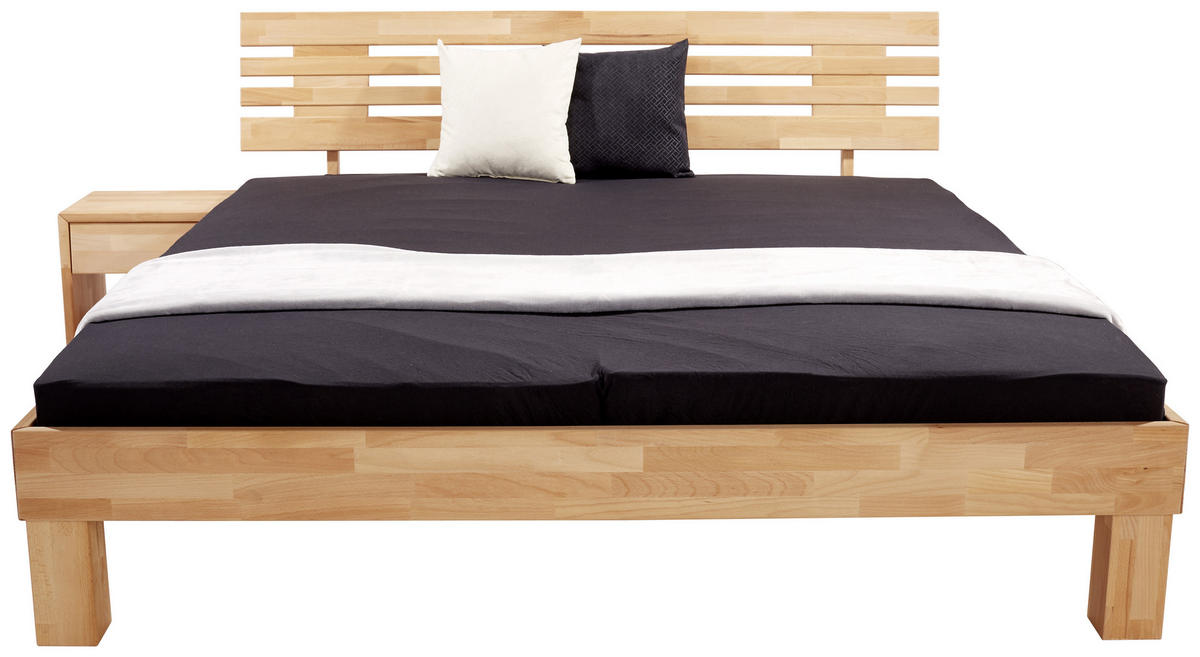 BETT 160/200 cm  in Kernbuche  - Kernbuche, KONVENTIONELL, Holz (160/200cm) - Boxxx