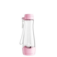 TRINKFLASCHE 0,55 L  - Pink/Transparent, Basics, Glas/Kunststoff (7,3/23,84cm) - BWT