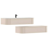 WASCHTISCHKOMBI 132 cm  - Kaschmir/Weiß, KONVENTIONELL, Holzwerkstoff/Stein (132cm) - Novel