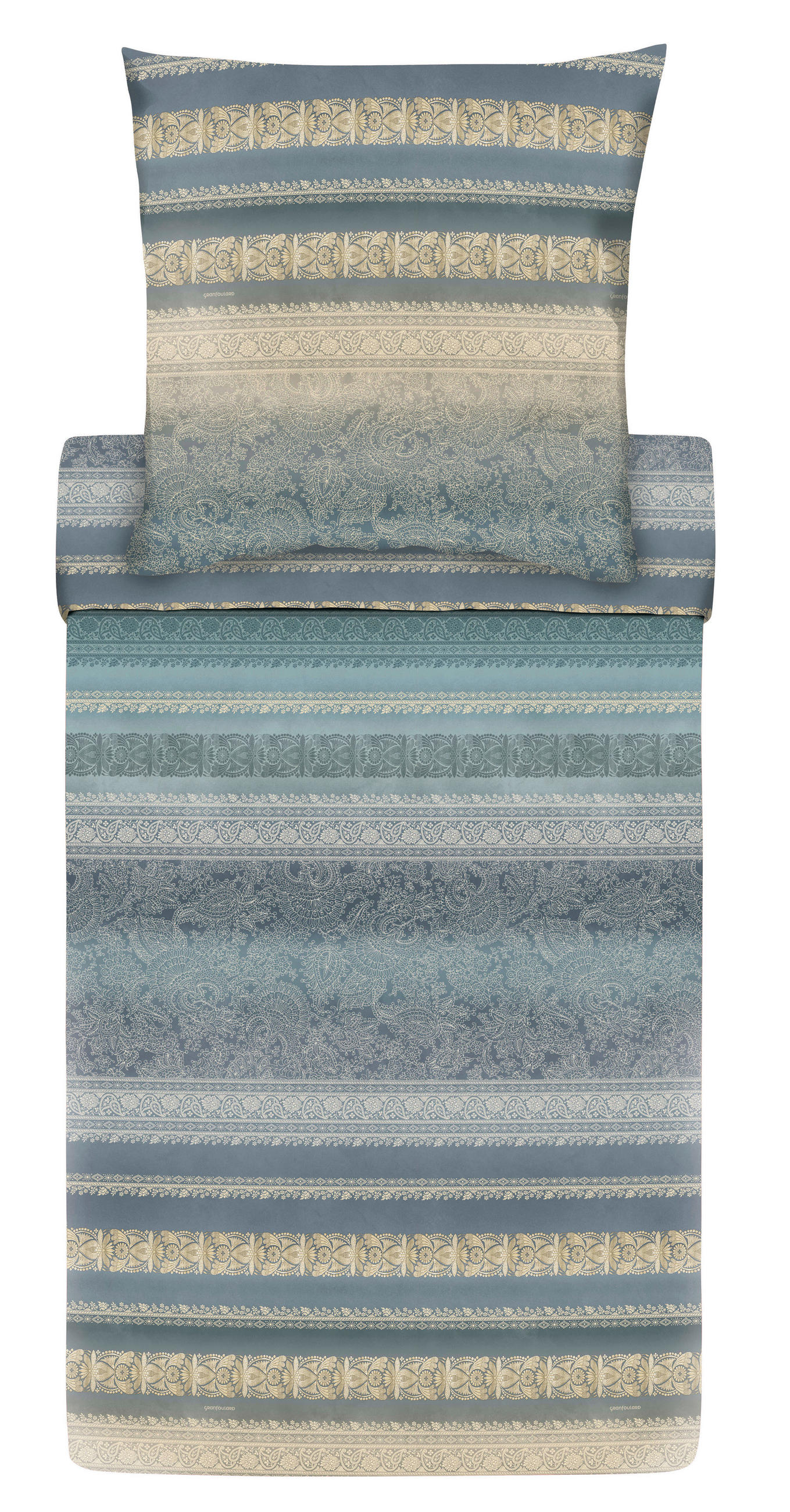 BETTWÄSCHE Satin 155/220 cm  - Hellgrau, KONVENTIONELL, Textil (155/220cm) - Bassetti