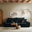 BIGSOFA Samt Anthrazit  - Anthrazit/Schwarz, KONVENTIONELL, Holz/Textil (280/67/120cm) - Carryhome