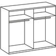 SCHWEBETÜRENSCHRANK  in Graphitfarben, Schwarz, Sahara  - Schwarz/Graphitfarben, Design, Glas/Holzwerkstoff (225/208/65cm) - Carryhome