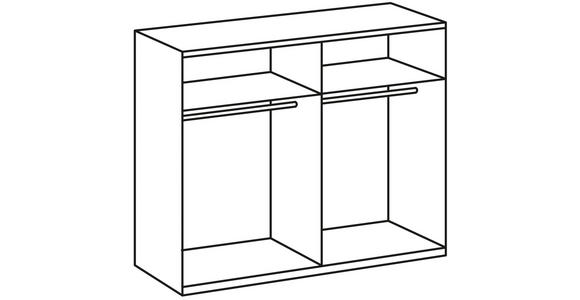 SCHWEBETÜRENSCHRANK 225/208/65 cm 2-türig Graphitfarben, Sahara - Schwarz/Graphitfarben, Design, Glas/Holzwerkstoff (225/208/65cm) - Carryhome
