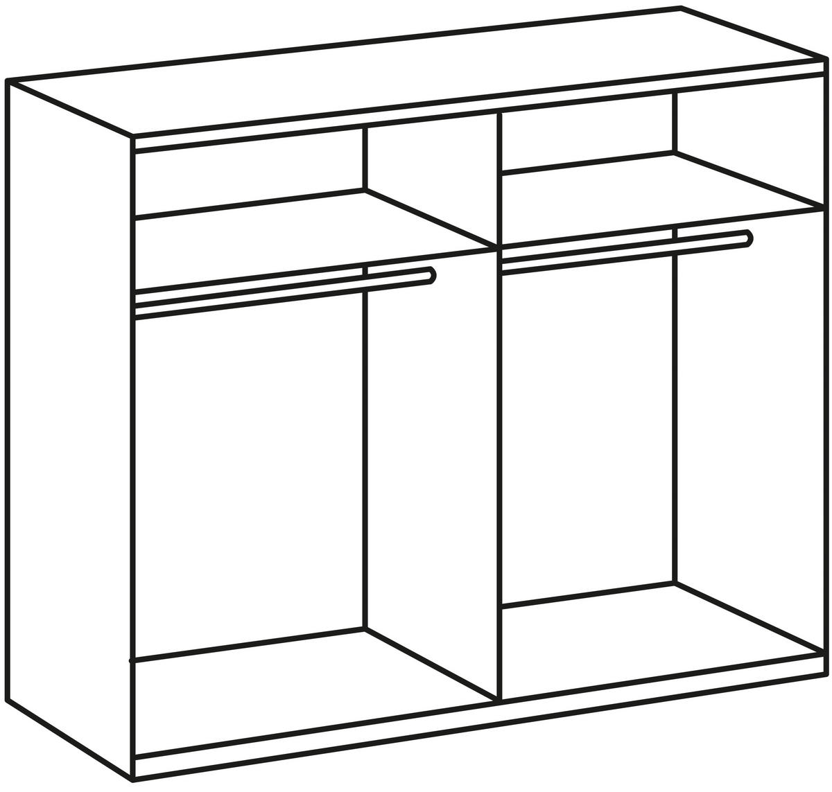 SCHWEBETÜRENSCHRANK 225/208/65 cm 2-türig Graphitfarben, Sahara  - Schwarz/Graphitfarben, Design, Glas/Holzwerkstoff (225/208/65cm) - Carryhome
