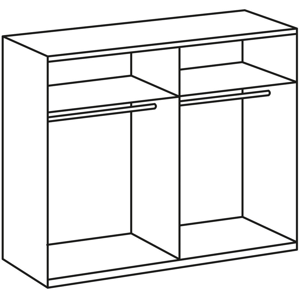 Thumbnail - Carryhome Schwebetürenschrank, Graphit, Schwarz, Sahara, Holzwerkstoff, 2 Fächer, 225x208x65 cm, Made in Germany, Beimöb...