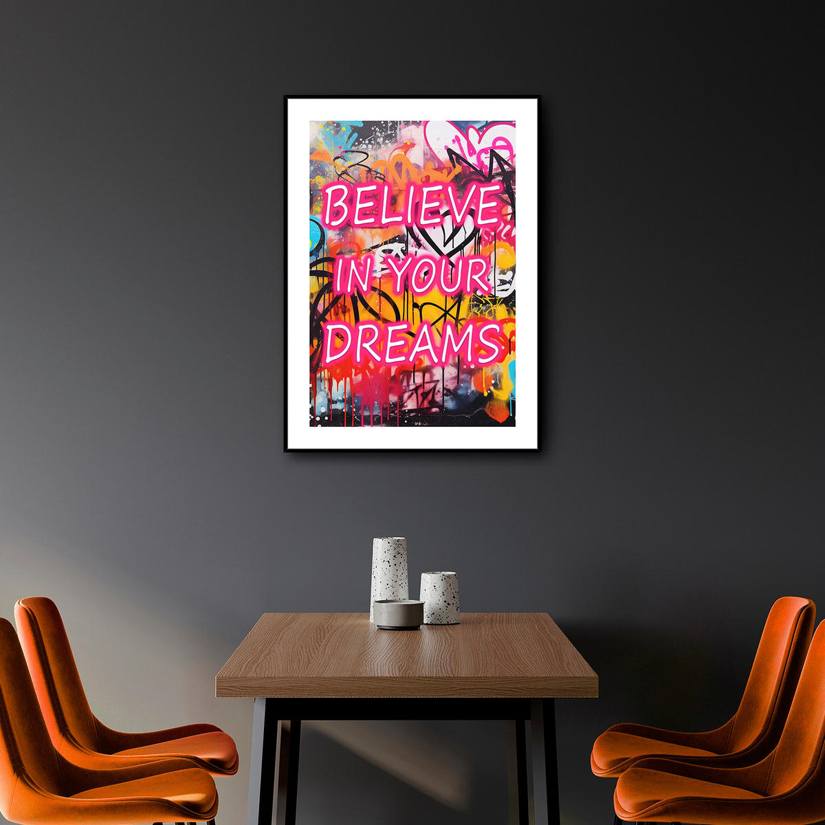 KUNSTDRUCK Text 50/70 cm  - Multicolor/Schwarz, Trend, Holzwerkstoff (50/70cm) - Monee