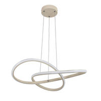 ZÁVĚSNÉ LED SVÍTIDLO, 55/120 cm  - barvy chromu/pískové barvy, Design, kov/plast (55/120cm) - Novel