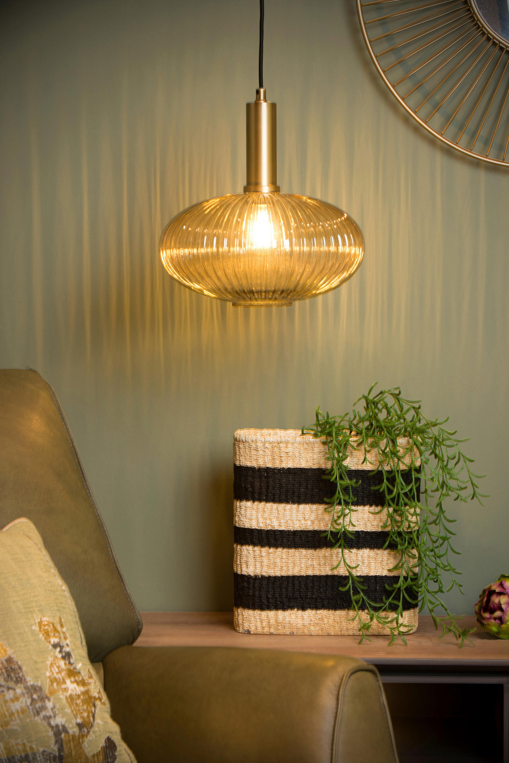 HÄNGELEUCHTE 30/150 cm  - Bernsteinfarben, Design, Glas (30/150cm) - Lucide