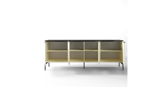 SIDEBOARD  in 200/75/47 cm  - Creme/Schwarz, MODERN, Holzwerkstoff/Metall (200/75/47cm) - Carryhome