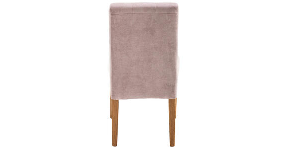 STUHL Webstoff Rosa - Eichefarben/Rosa, KONVENTIONELL, Holz/Textil (48/95/61cm) - Carryhome
