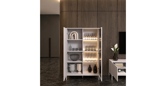 HIGHBOARD  103/167/38 cm  - Kaschmir, KONVENTIONELL, Glas/Holzwerkstoff (103/167/38cm) - Xora