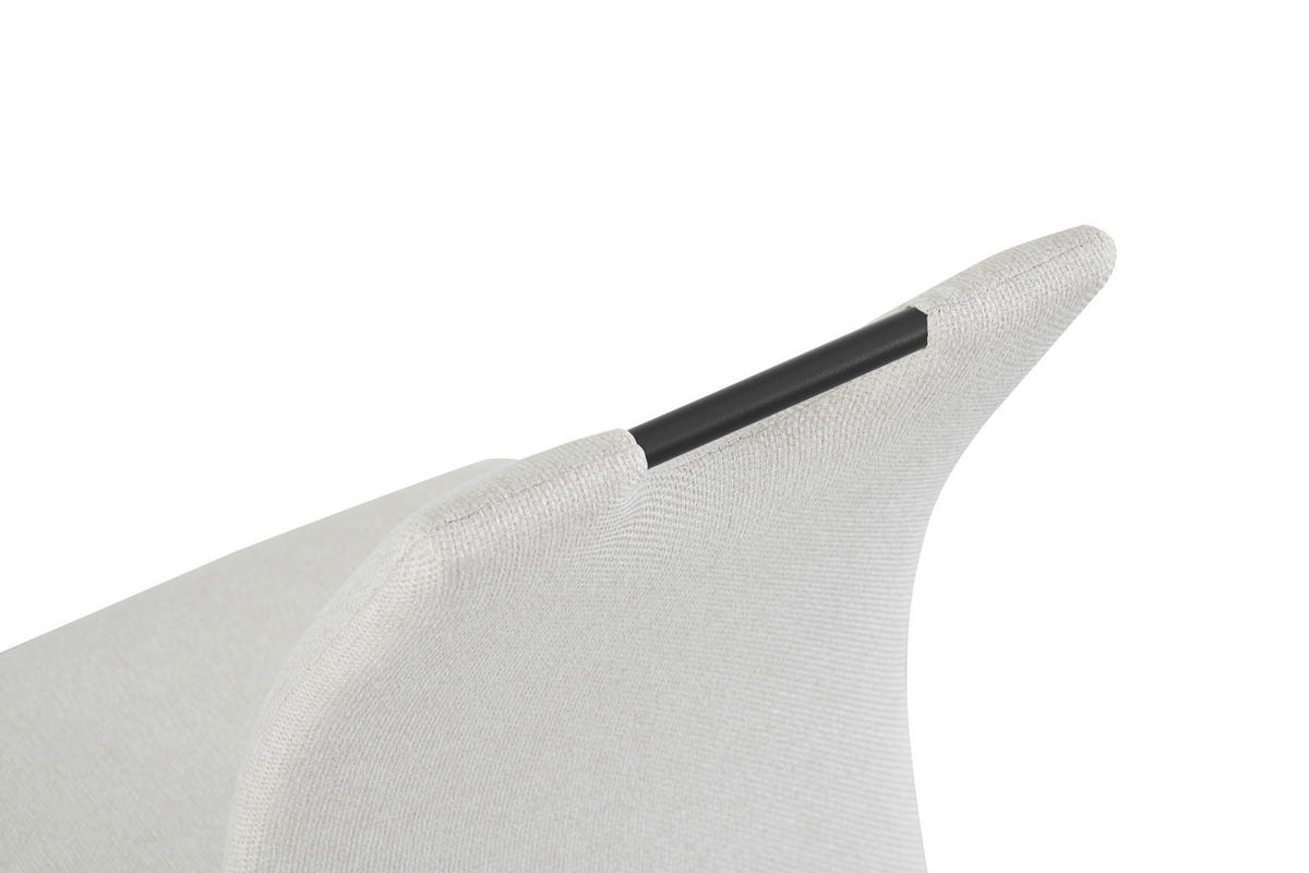 SCHWINGSTUHL-SET 2 Stück  in Webstoff  - Creme/Schwarz, MODERN, Textil/Metall (43/98/59cm) - MID.YOU