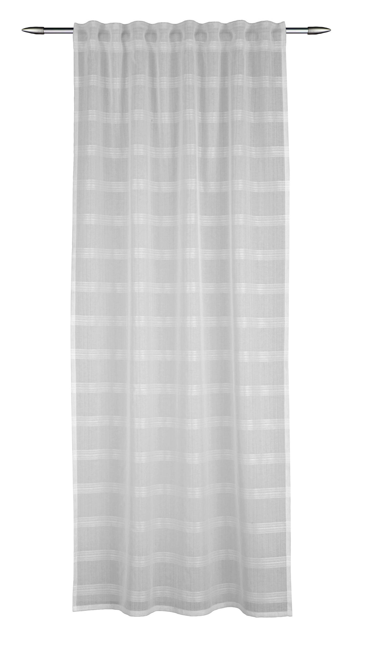 FERTIGVORHANG halbtransparent  - Weiß, Basics, Textil (135/245cm)