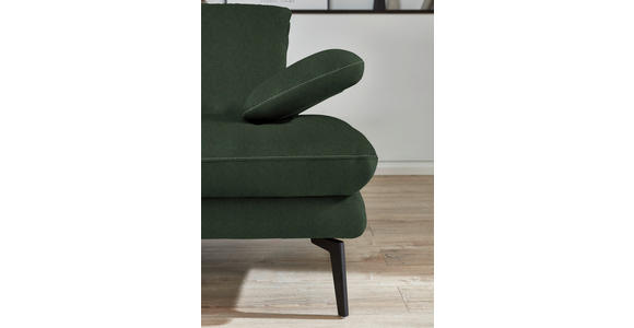 3-SITZER-SOFA in Velours Olivgrün - Beige/Schwarz, Design, Textil/Metall (222/89/104cm) - Dieter Knoll