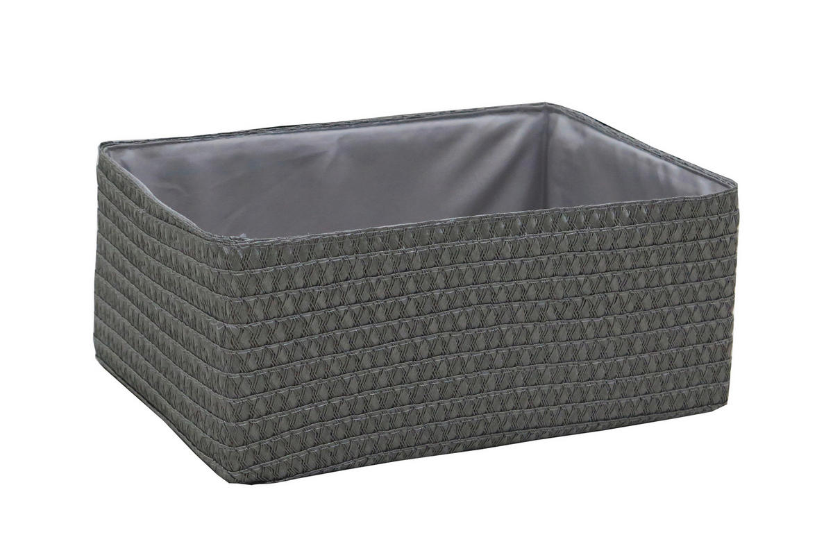 REGALKORB 36/26/16 cm   - Grau, Basics, Kunststoff/Textil (36/26/16cm) - Landscape