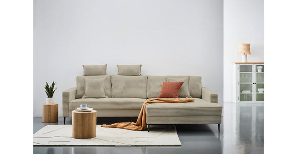 KOPFSTÜTZE - Greige, KONVENTIONELL, Textil (50/25/15cm) - Carryhome
