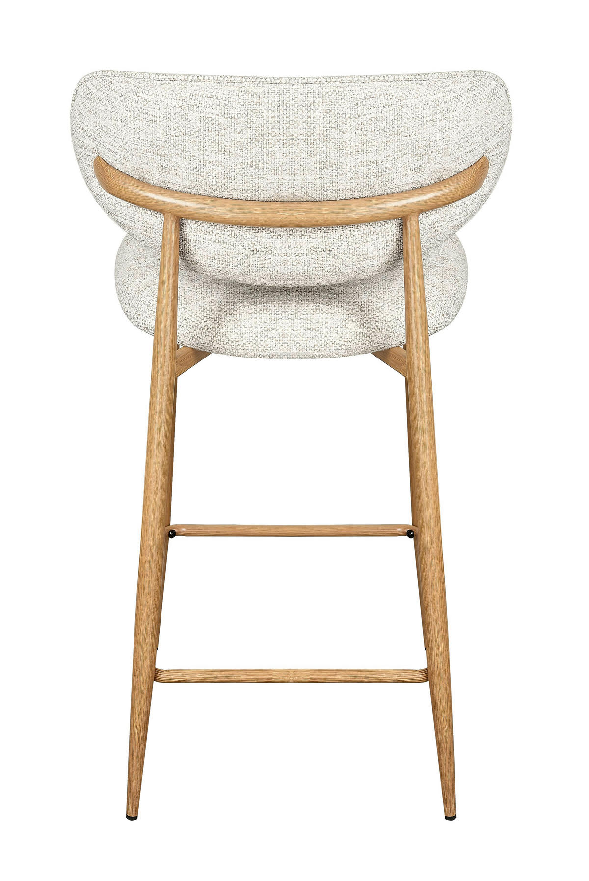 BARHOCKER Webstoff Eichefarben, Beige Eisen  - Eichefarben/Beige, Design, Textil/Metall (53/94/55cm) - Novel