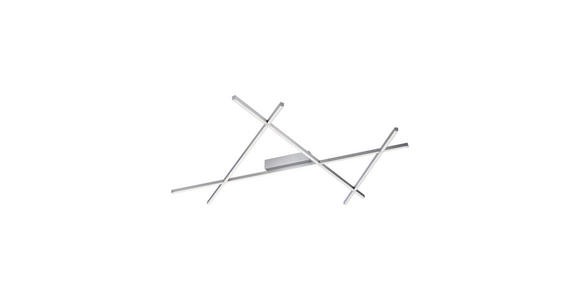 LED-DECKENLEUCHTE - Nickelfarben, Design, Metall (102/91/5,7cm) - Ambiente