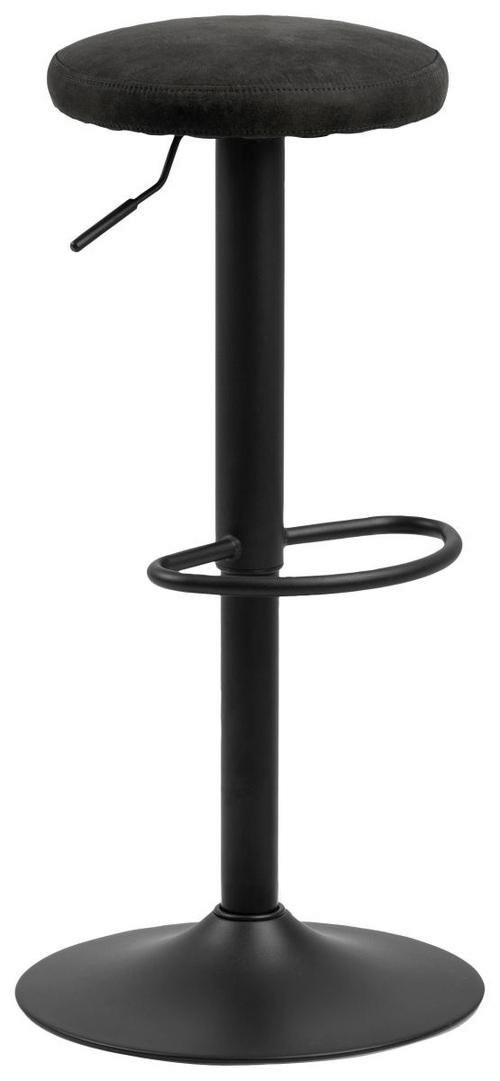 TABURET DE BAR in textil antracit - antracit/negru, Design, metal/textil (40/62-82/40cm) - Carryhome