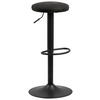 BARHOCKER Mikrofaser Anthrazit Stoffauswahl  - Anthrazit/Schwarz, Design, Textil/Metall (40/62-82/40cm) - Carryhome