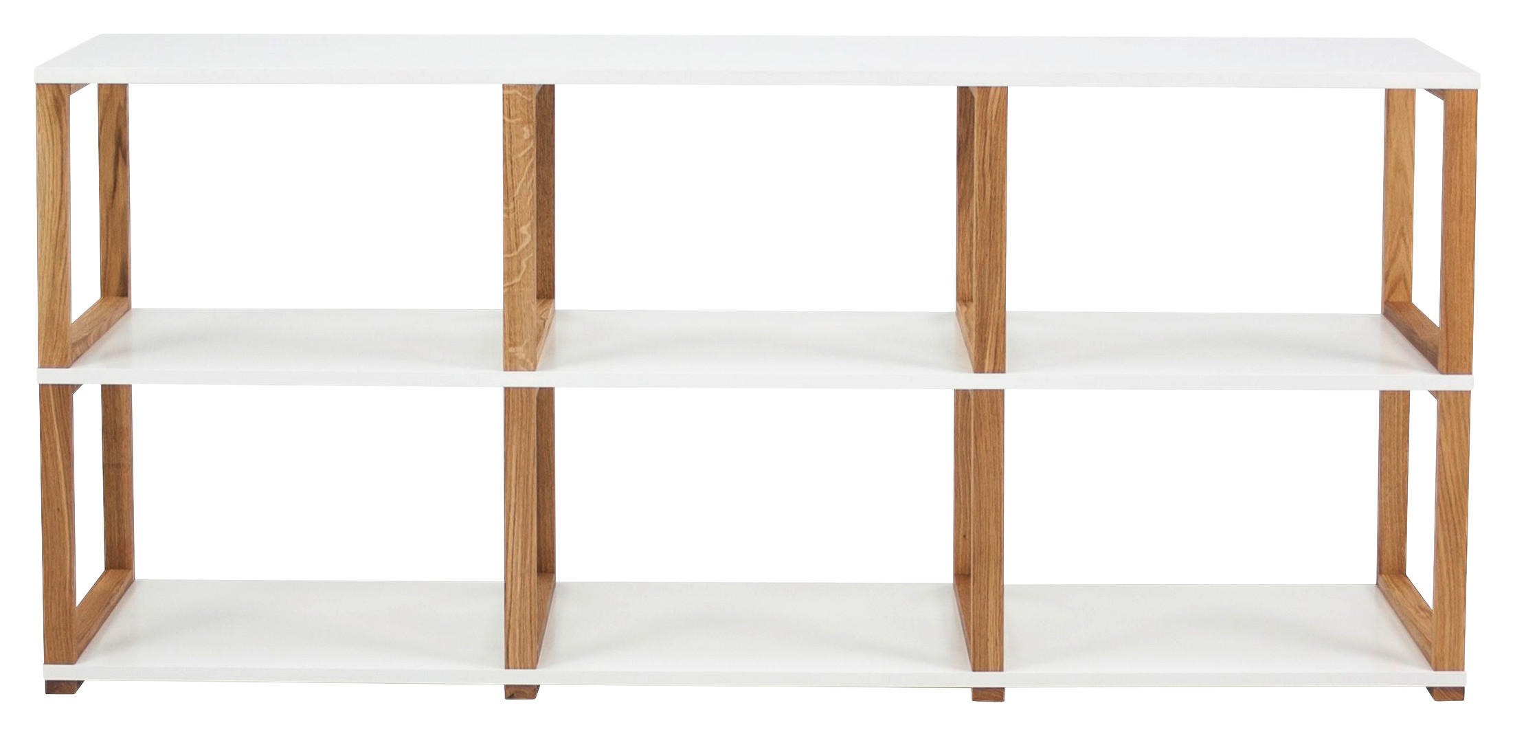 REGAL  178/80/36 cm Weiß, Eichefarben  - Eichefarben/Weiß, Design, Holz/Holzwerkstoff (178/80/36cm) - Lomoco
