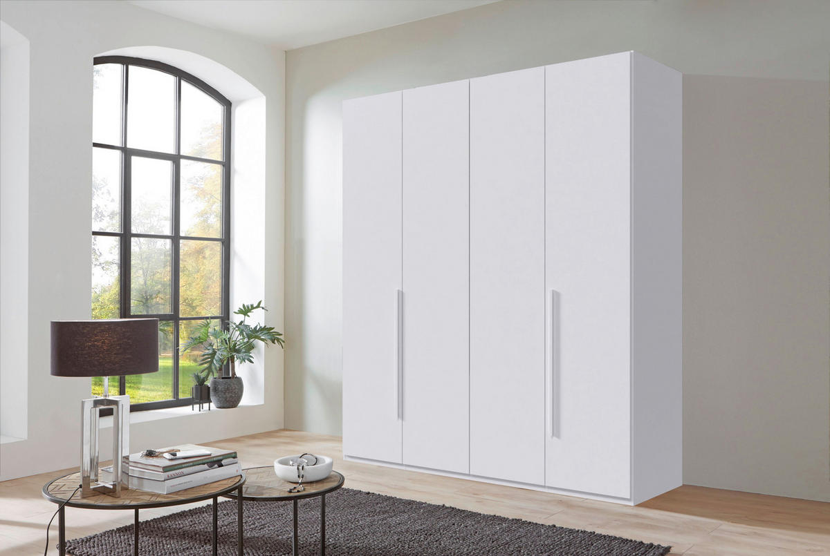 DREHTÜRENSCHRANK  in Weiß  - Weiß, MODERN, Holzwerkstoff/Kunststoff (180/208/58cm) - Chameo