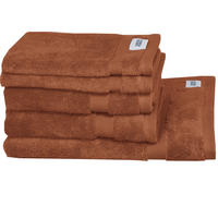FROTTIERSET SW-Cuddly Braun, Kupferfarben, Rostfarben, Rotbraun 5-teilig  - Rotbraun/Rostfarben, Basics, Textil - Schöner Wohnen