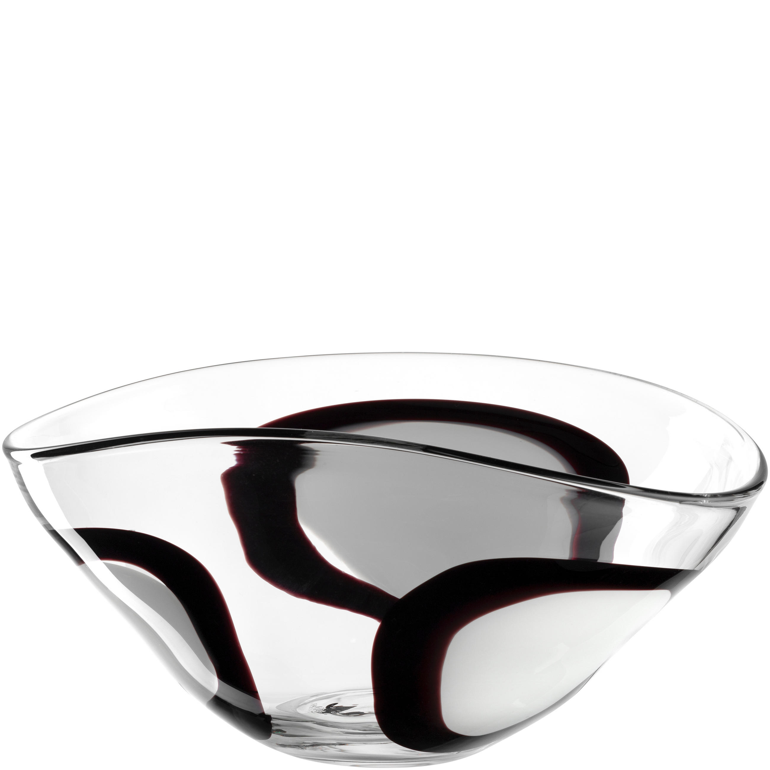 DEKORSKÅL    - klar/vit, Design, glas (35/16,5/23cm) - Leonardo