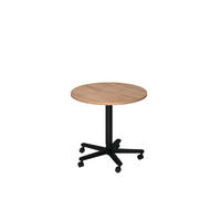STEHTISCH 80/80/72-114 cm  - Nussbaumfarben/Schwarz, KONVENTIONELL, Holzwerkstoff/Metall (80/80/72-114cm) - Venda