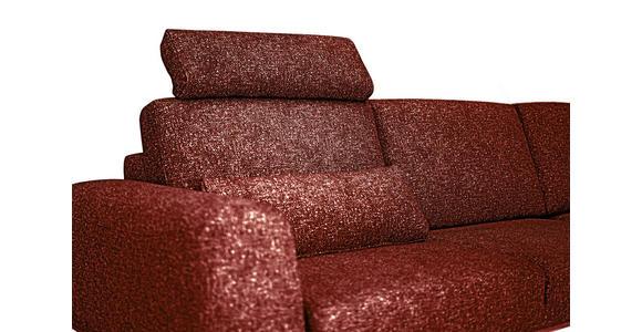 ECKSOFA in Struktur Rostfarben  - Rostfarben/Schwarz, Design, Textil/Metall (157/262cm) - Novel