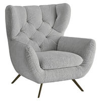 CHESTERFIELD-SESSEL - Schwarz/Grau, MODERN, Textil/Metall (100/94/95cm) - Pure Home Lifestyle