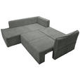 ECKSOFA  in Chenille Grau  - Schwarz/Grau, KONVENTIONELL, Kunststoff/Textil (193/233cm) - Carryhome