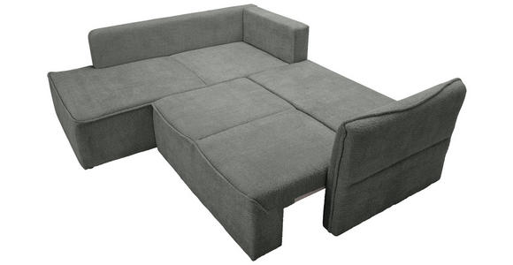ECKSOFA  in Chenille Grau  - Schwarz/Grau, KONVENTIONELL, Kunststoff/Textil (193/233cm) - Carryhome