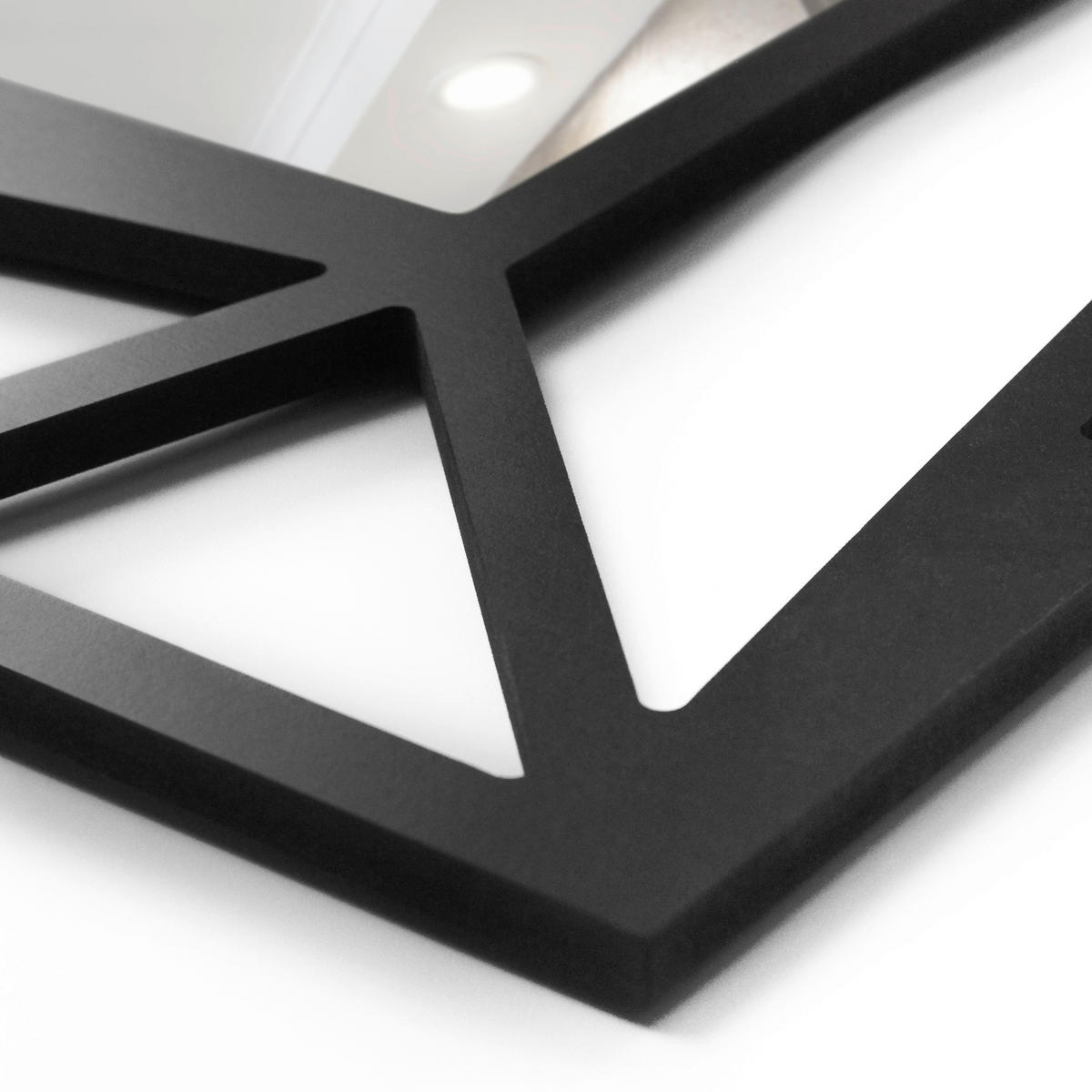 DEKOSPIEGEL  69/95 cm   in rechteckig  - Schwarz, Basics, Glas/Holz (69/95cm)