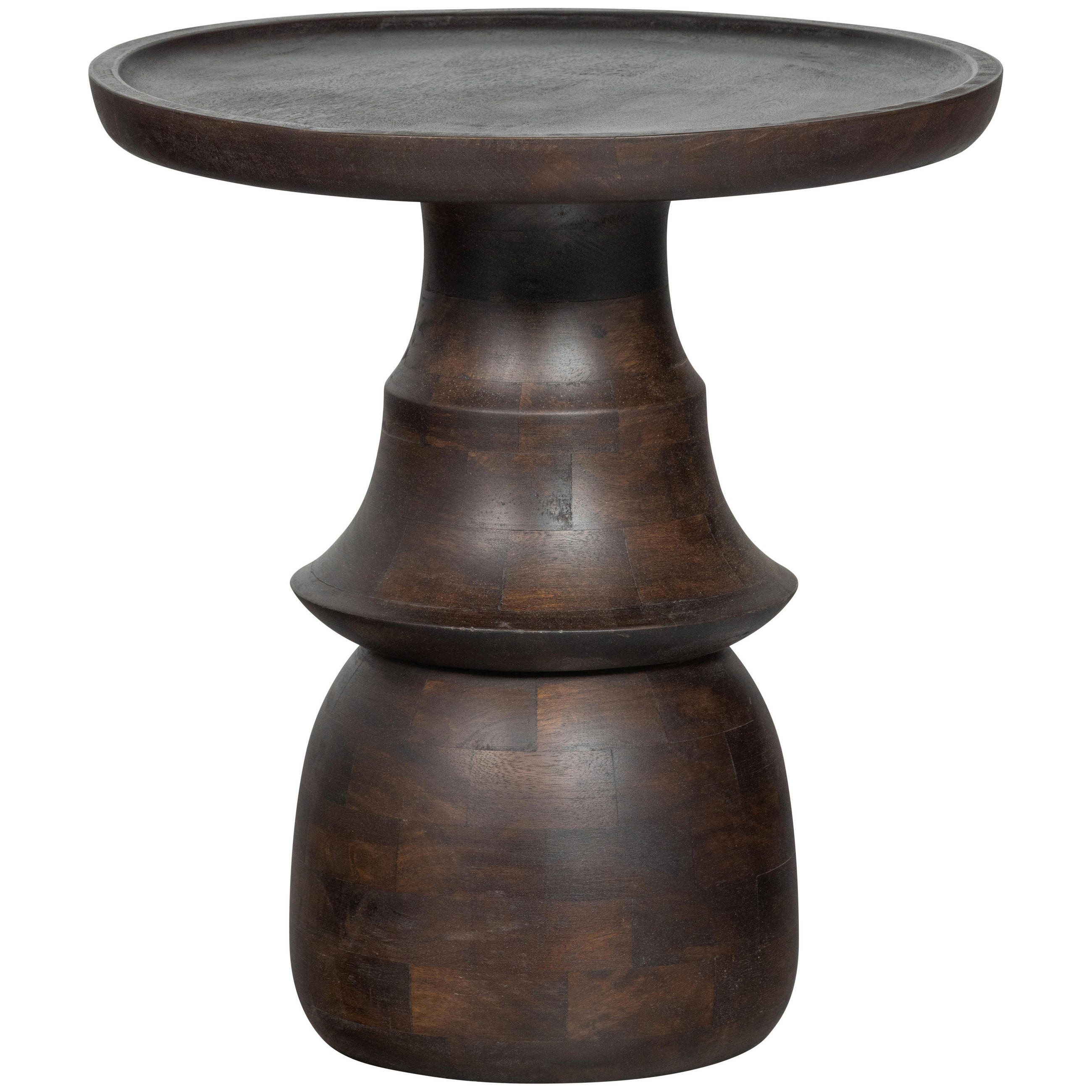 BEISTELLTISCH 50/50/55 cm Mangoholz Dunkelbraun rund  - Dunkelbraun, Design, Holz (50/50/55cm) - Livetastic