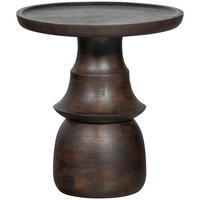 BEISTELLTISCH 50/50/55 cm Mangoholz Dunkelbraun rund  - Dunkelbraun, Design, Holz (50/50/55cm) - Livetastic