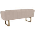 SITZBANK 224/91/69 cm Flachgewebe Hellgrau massiv Holz  - Eichefarben/Hellgrau, Design, Holz/Textil (224/91/69cm) - Valnatura