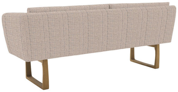 SITZBANK 224/91/69 cm Flachgewebe Hellgrau massiv Holz  - Eichefarben/Hellgrau, Design, Holz/Textil (224/91/69cm) - Valnatura