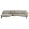 SOFFA i chenille beige  - beige/svart, Klassisk, metall/trä (397/213cm) - Pure Home Comfort