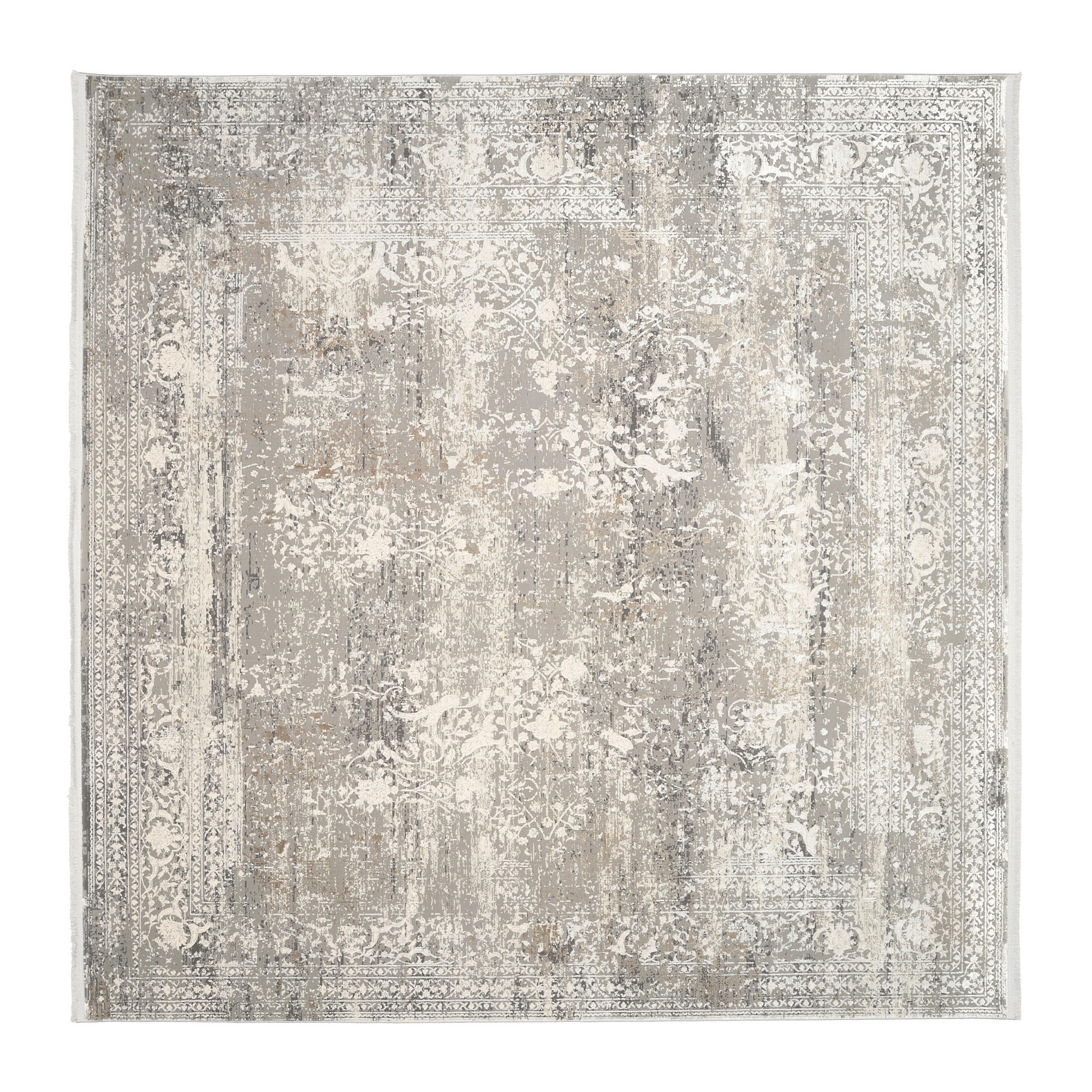 Dieter Knoll Webteppich Avignon Grau, Gold 240x240 cm